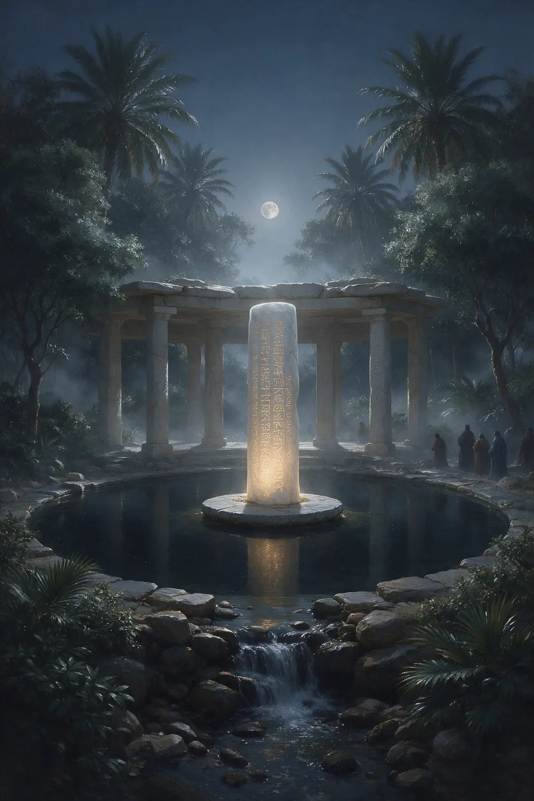 Die Säule in der Oase, in der das Schwert verborgen ist